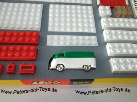 236 VW Schachtel GARAGE mit 1 VW T1 Kastenwagen verglast -- 4.Ausführung --
